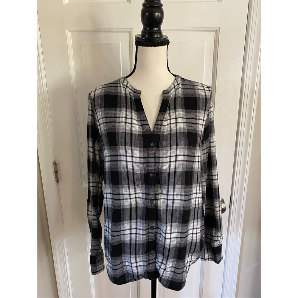 Calvin Klein cotton flannel plaid shirt size M